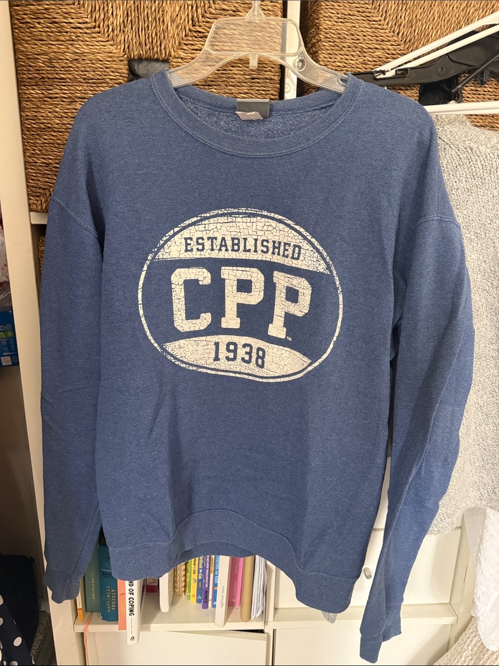 CPP Established 1938 Blue Crewneck Sweatshirt (Cal Poly Pomona)